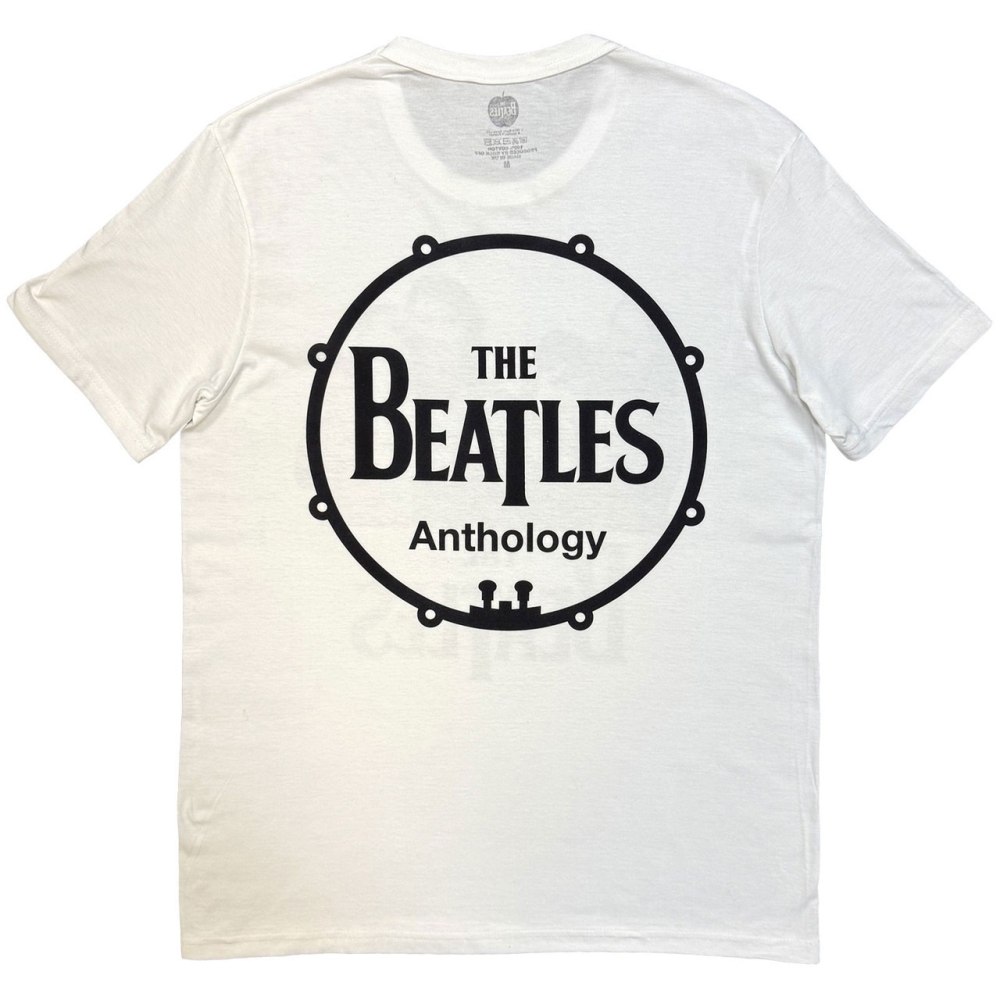 The Beatles - Group Photo Anthology Drum Herren TShirt - WeiÃŸ
